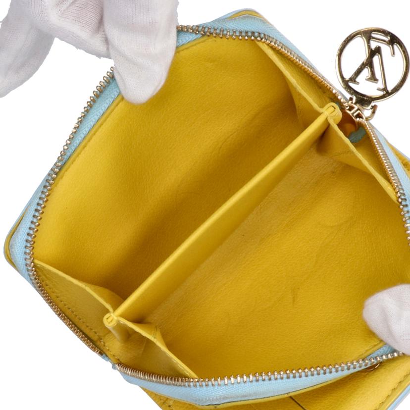 LV ルイヴィトン/ポルトフォイユ・ルー/モノグラム/ブルー×イエロー/M83687//RFI*/ABランク/75