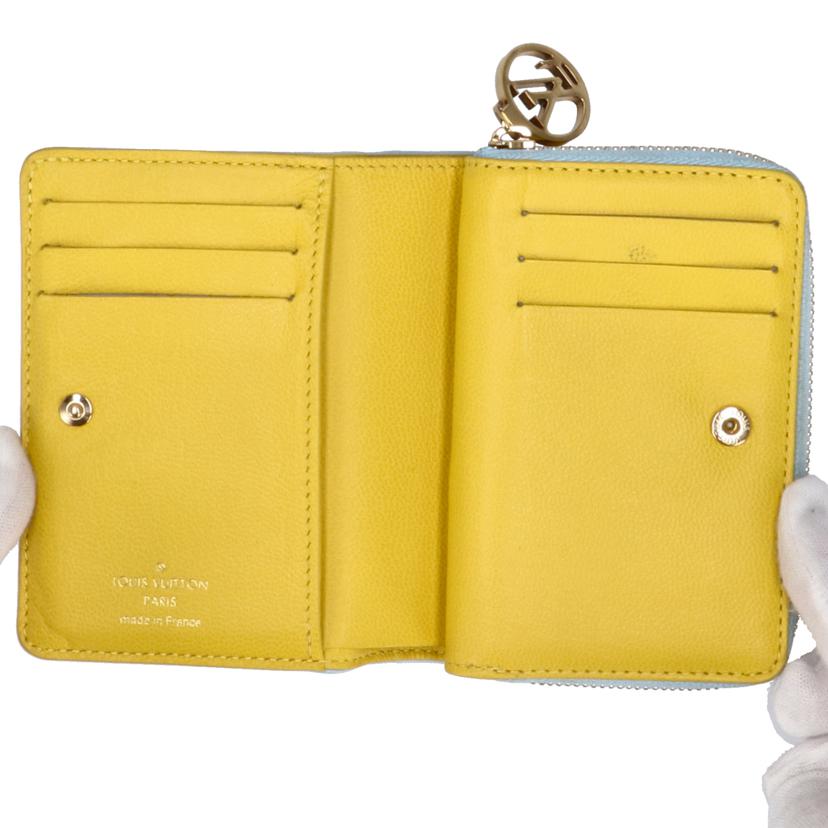 LV ルイヴィトン/ポルトフォイユ・ルー/モノグラム/ブルー×イエロー/M83687//RFI*/ABランク/75