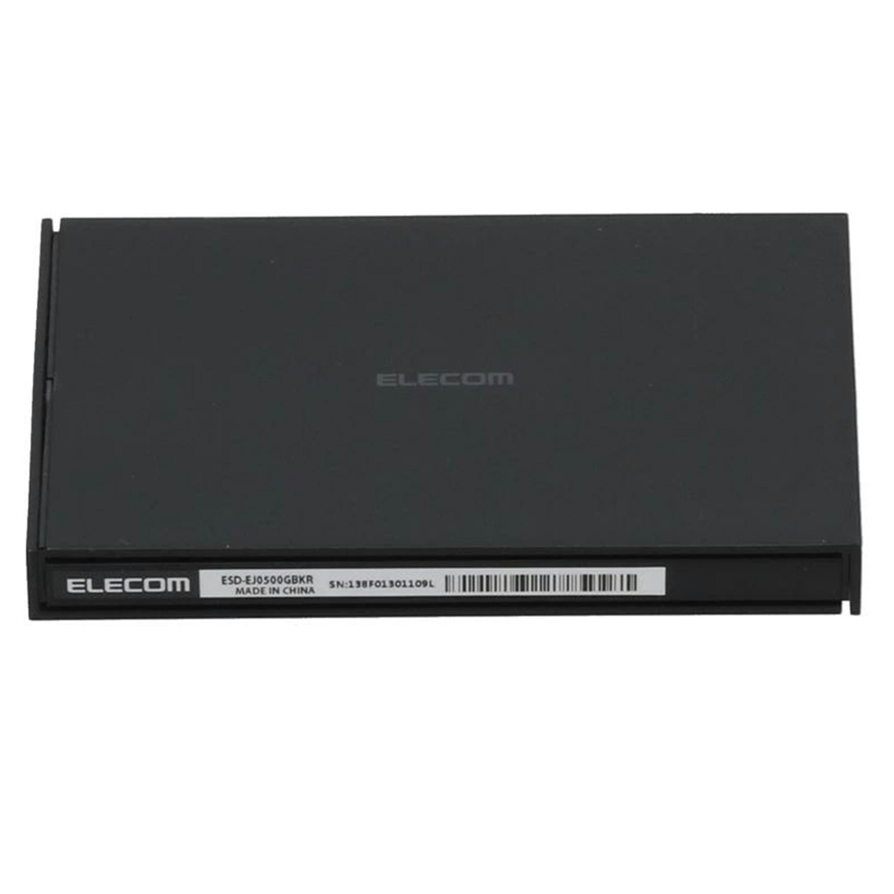 ELECOM エレコム /ポータブルHDD500GB/ESD-EJ0500GBKR//138F01301109L/Bランク/64