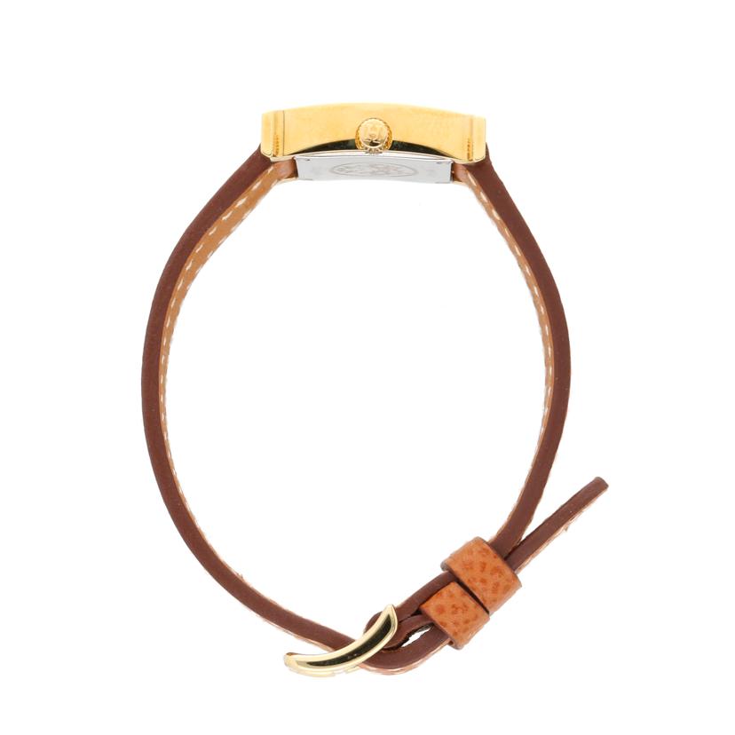 HERMES エルメス/Hウォッチ / ゴールド / レザーベルト/HH1.101.130/UGO//274*******/Aランク/91