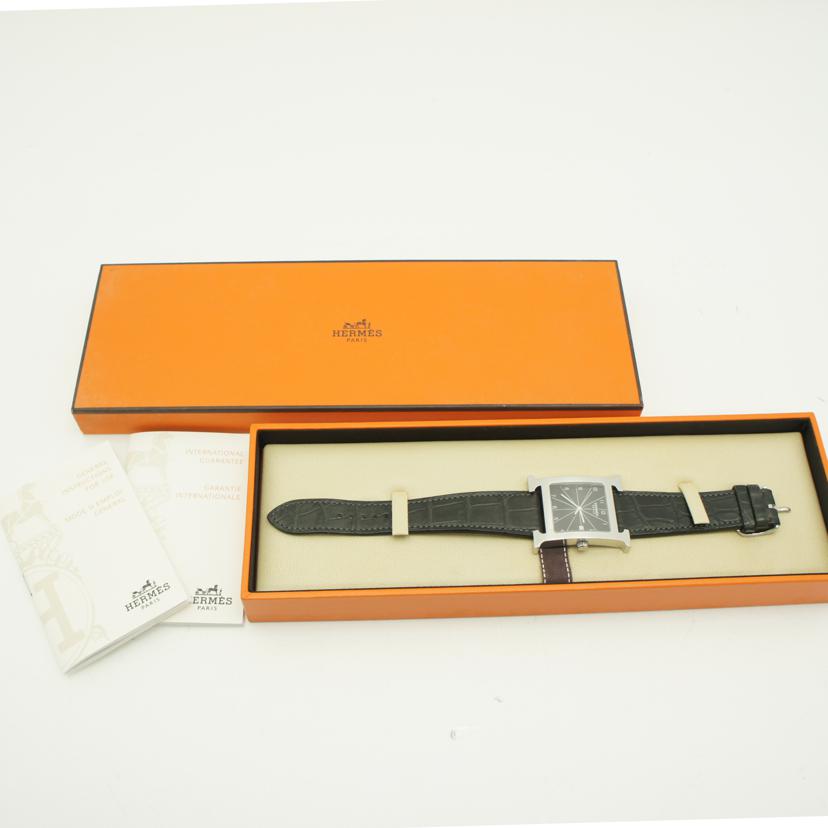 HERMES エルメス/Hウォッチ/クロコベルト/HH1.810//227****/ABランク/91