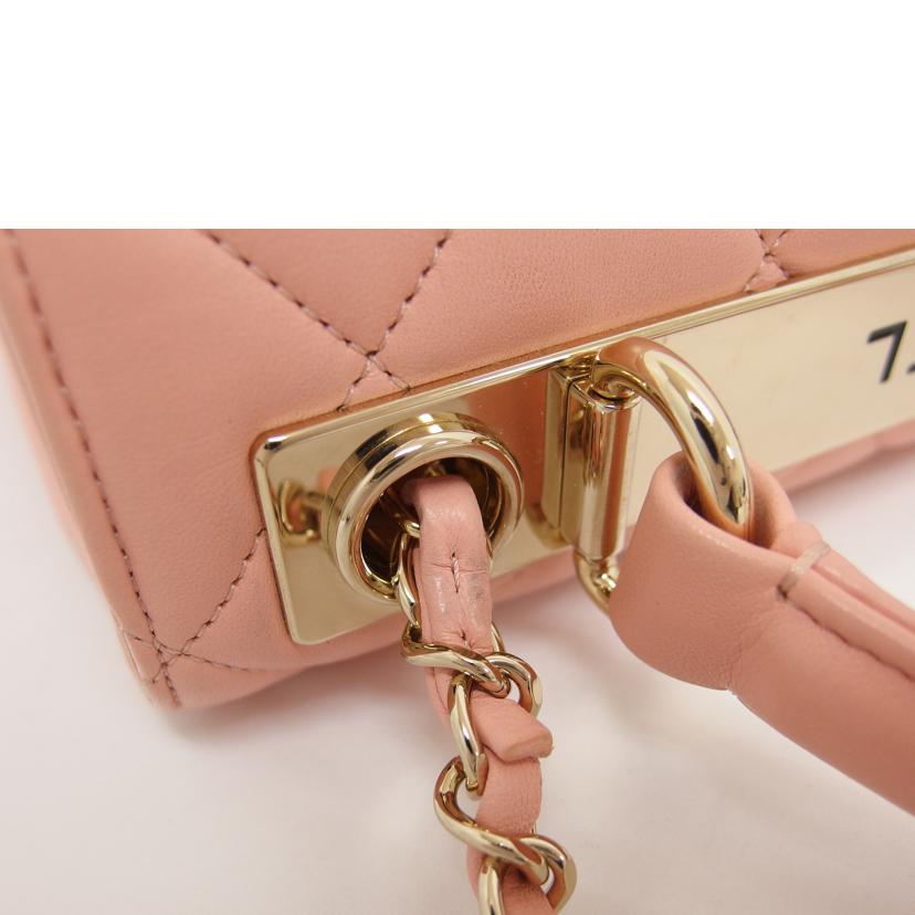 CHANEL シャネル/トレンディCC トップハンドルショルダー/ラムスキン/ピンク/AS4654//294*****/SAランク/04