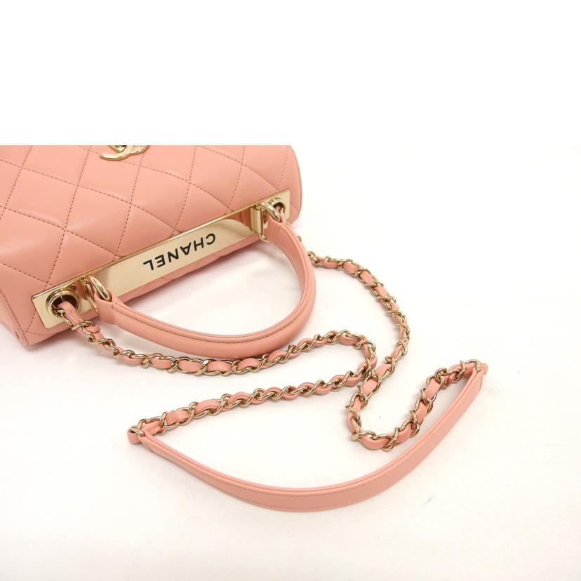 CHANEL シャネル/トレンディCC トップハンドルショルダー/ラムスキン/ピンク/AS4654//294*****/SAランク/04
