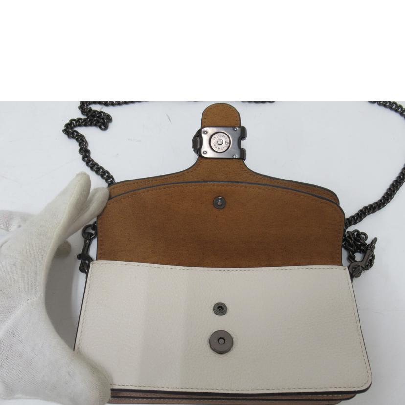 COACH/チェーンショルダーバッグ/レザー/76199//G20**/Aランク/63