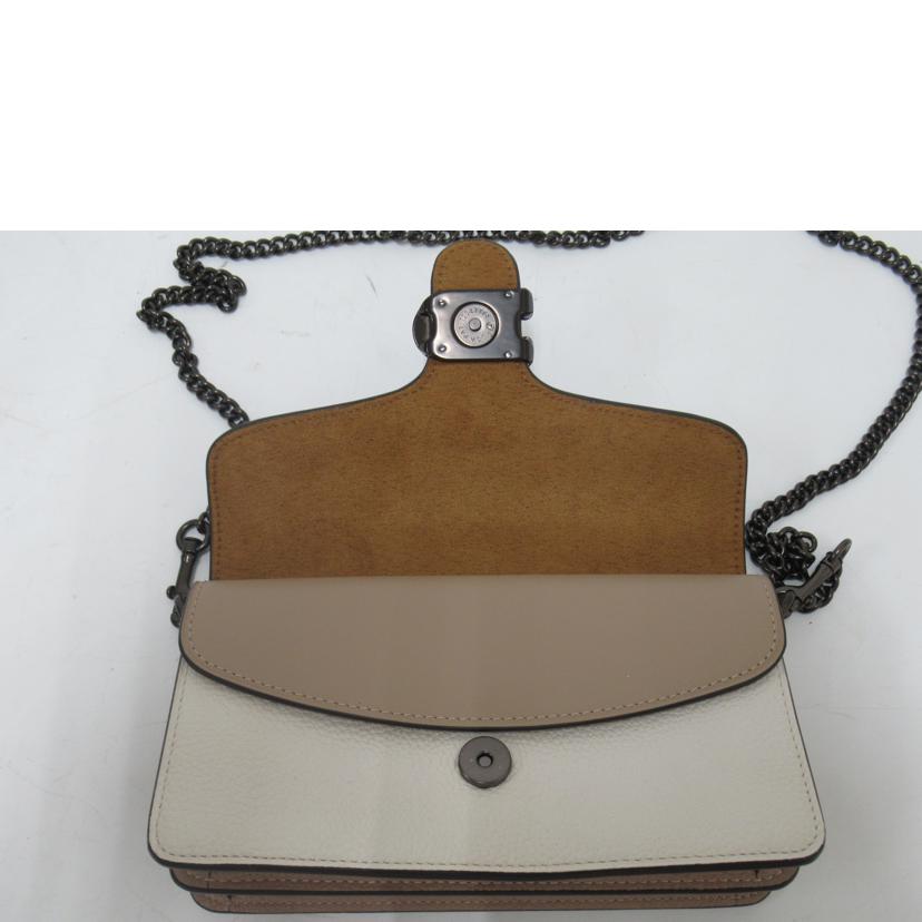 COACH/チェーンショルダーバッグ/レザー/76199//G20**/Aランク/63