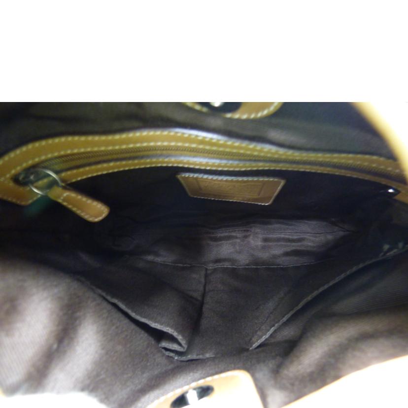 COACH コーチ/ミニギグネチャーキャンバスレザーショルダーバッグ/6386//D3K/Bランク/64