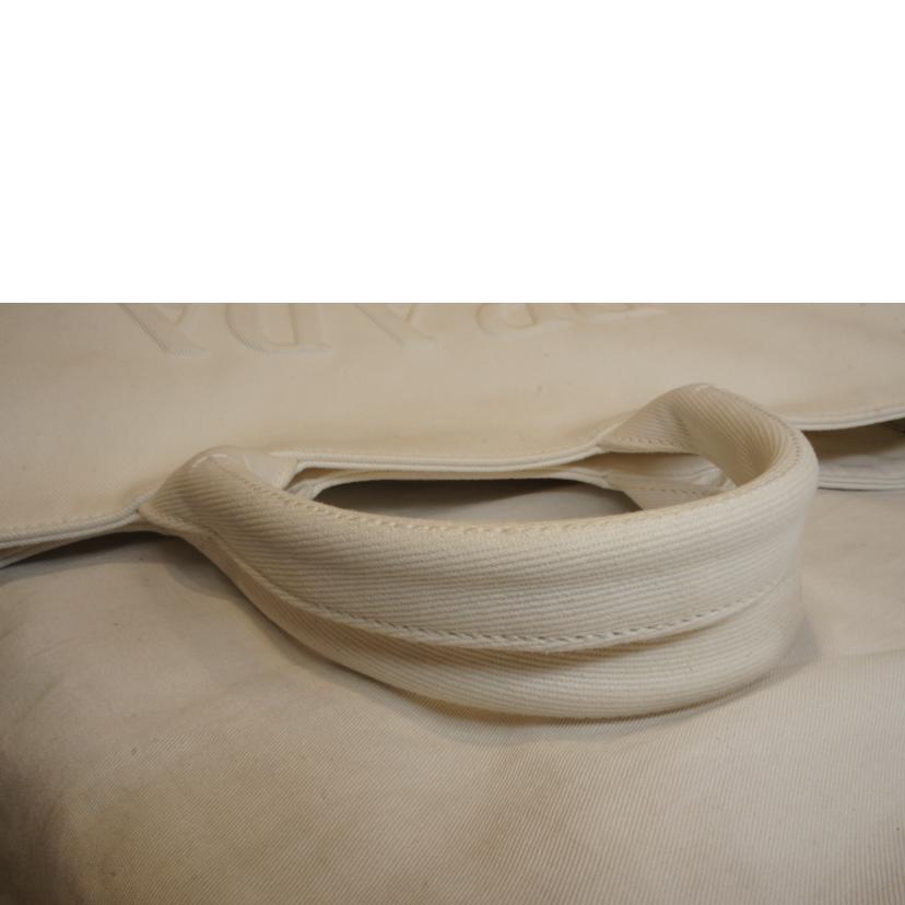 PRADA プラダ/エンボスロゴハンド2WAYホワイト/1BG395//180/ABランク/92