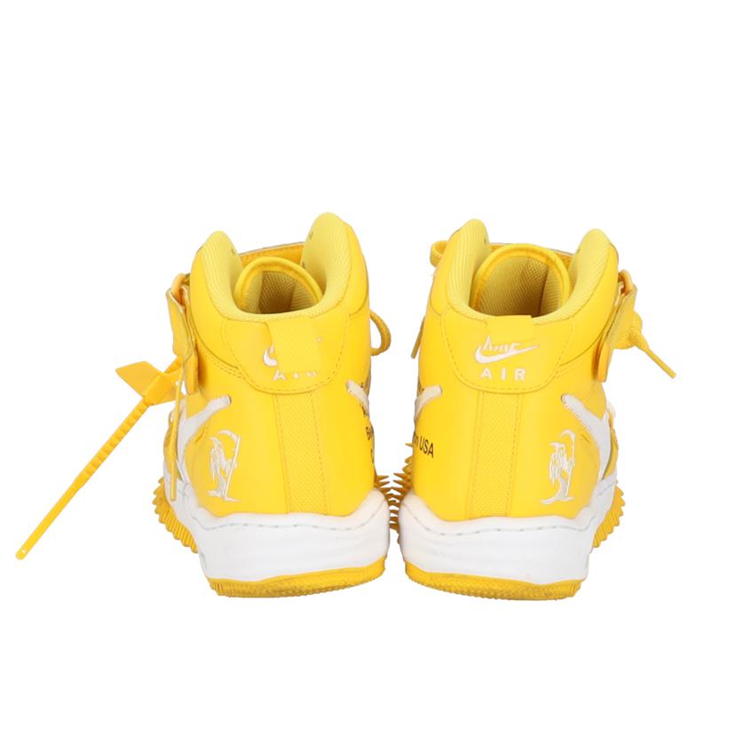 NIKE ナイキ/×OFF-WHITE AIR FORCE 1 MID SP White and Varsity Maize/DR0500-101//Bランク/05