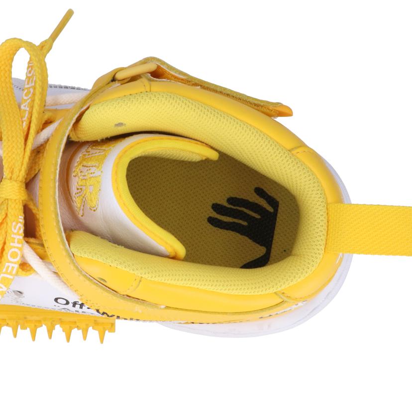 NIKE ナイキ/×OFF-WHITE AIR FORCE 1 MID SP White and Varsity Maize/DR0500-101//Bランク/05