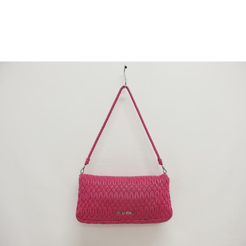 miu miu ミュウミュウ/マテラッセ/ナッパクリスタル/ビジュー3WAYバッグ/ピンク/RP0233//Bランク/04