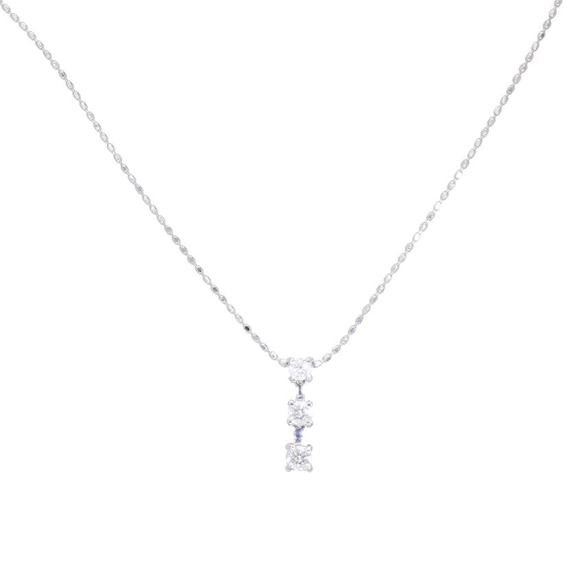 K18/K18WGダイヤネックレス0.20/2.0//0.20/ABランク/75