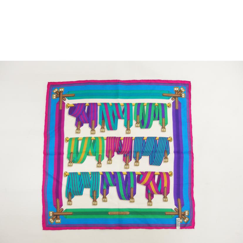 HERMS エルメス/カレ45/サスペンダーベルト柄シルクスカーフ//ABランク/04