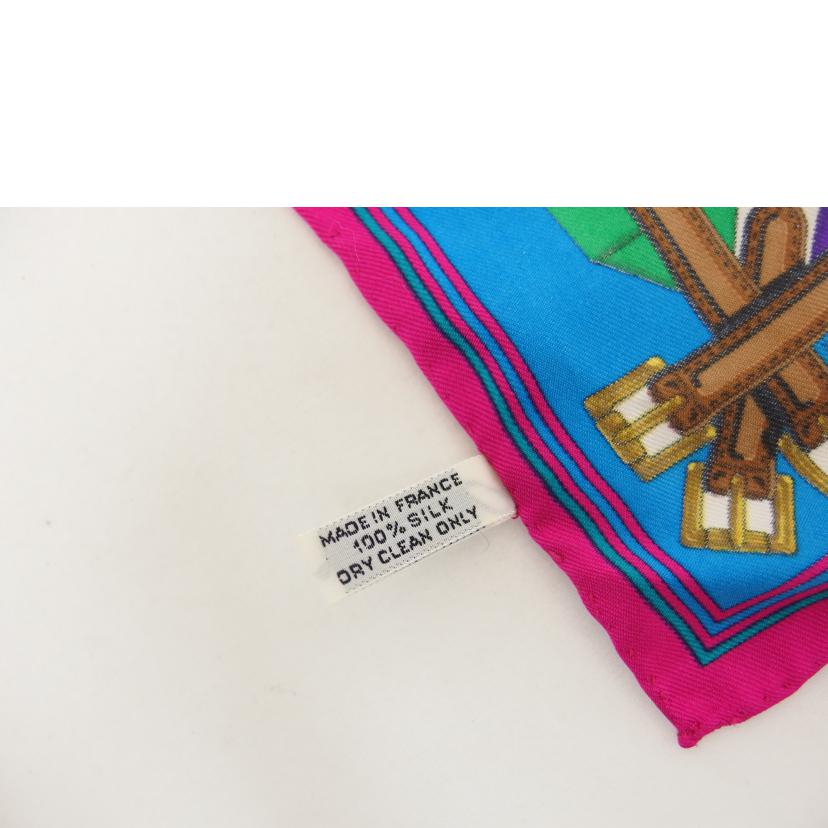 HERMS エルメス/カレ45/サスペンダーベルト柄シルクスカーフ//ABランク/04