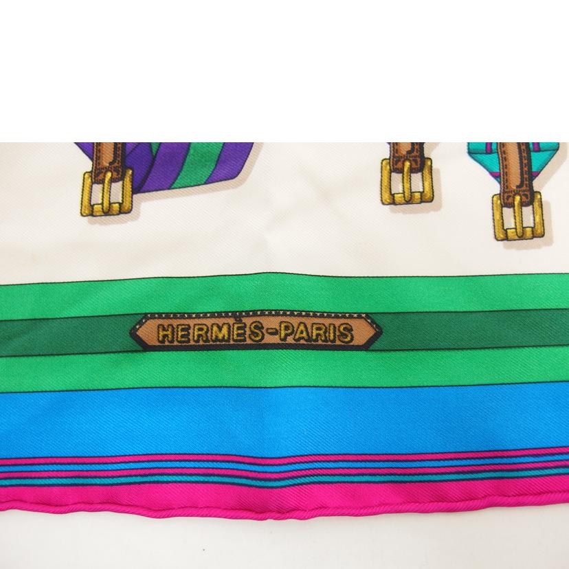 HERMS エルメス/カレ45/サスペンダーベルト柄シルクスカーフ//ABランク/04