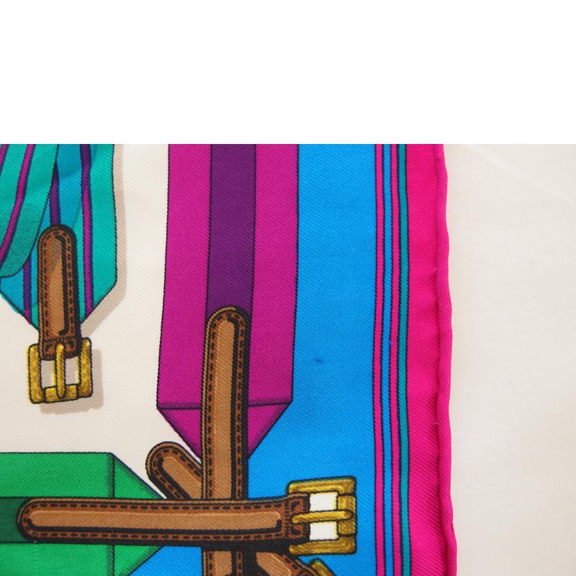 HERMS エルメス/カレ45/サスペンダーベルト柄シルクスカーフ//ABランク/04