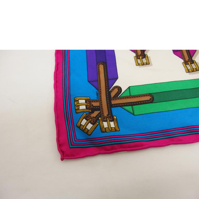 HERMS エルメス/カレ45/サスペンダーベルト柄シルクスカーフ//ABランク/04