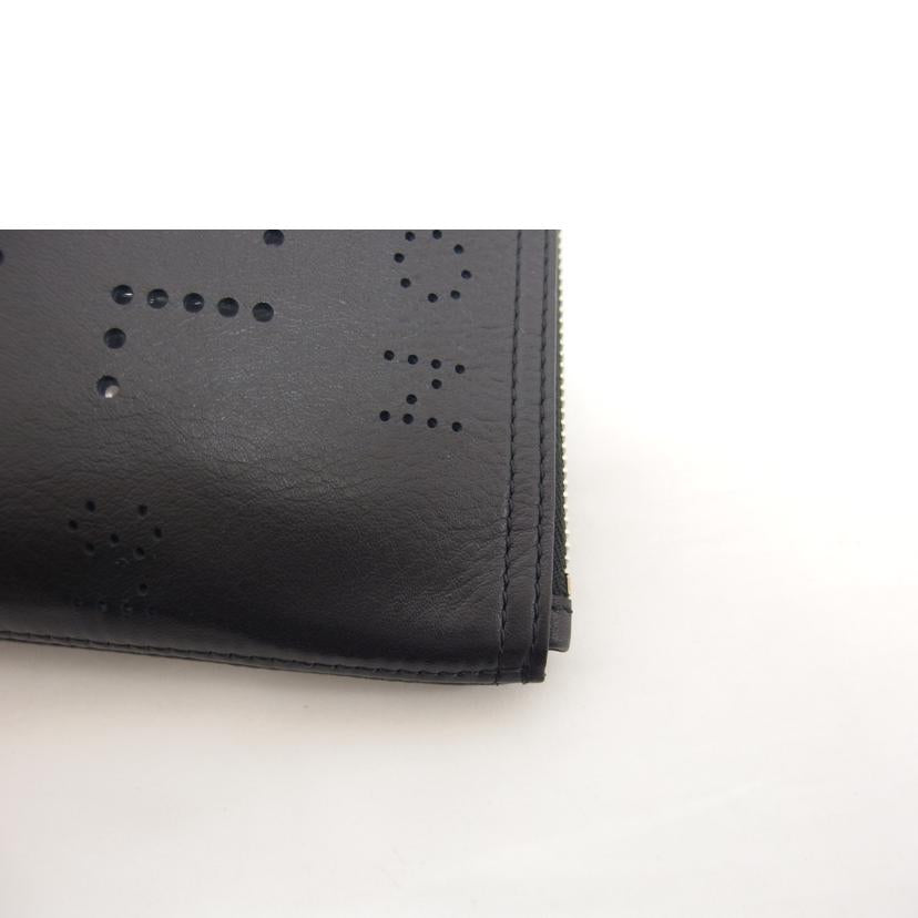 CHANEL シャネル/ココマークパンチングレザークラッチバッグ/ブラック/シルバー金具//273*****/Aランク/04