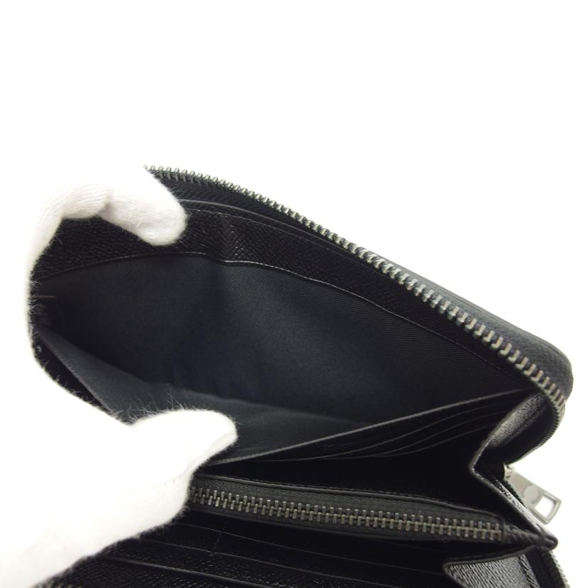 COACH コーチ/クロスグレインレザー/ラウンドファスナー長財布/ブラック/58107//M22**/Aランク/04