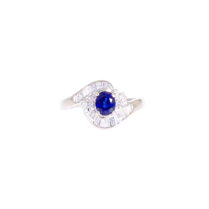 Pt900サファイアダイヤリング0.70/D0.45ct//Bランク/06
