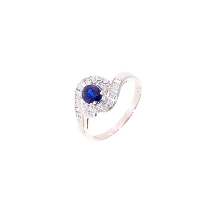 Pt900サファイアダイヤリング0.70/D0.45ct//Bランク/06