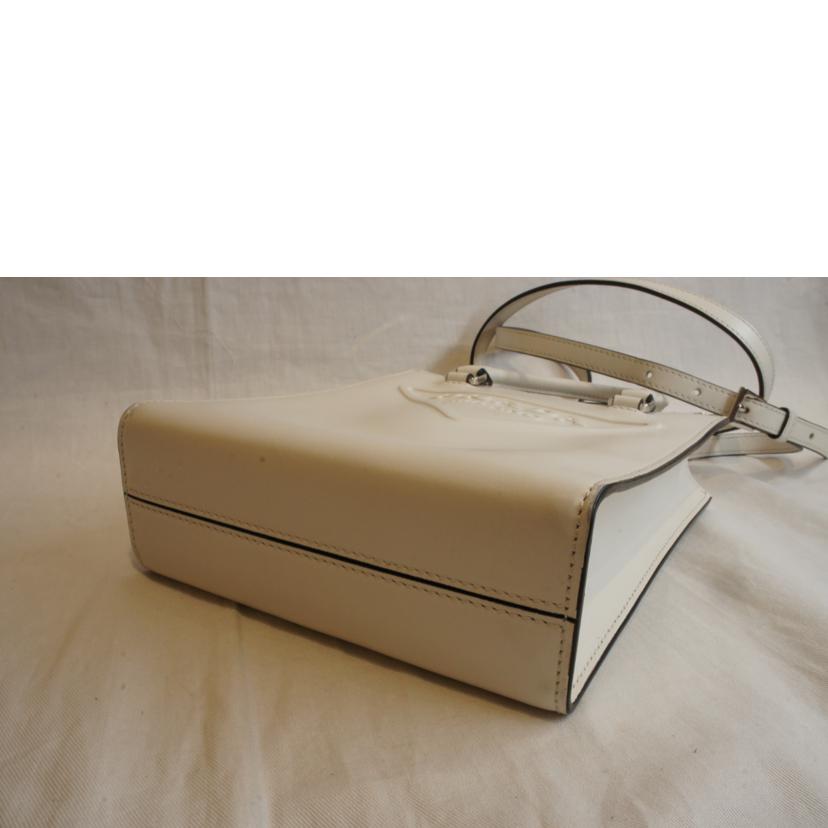 PRADA プラダ/スムースレザーエンボスロゴ2WAYホワイト/1BA333 //272*/Aランク/92