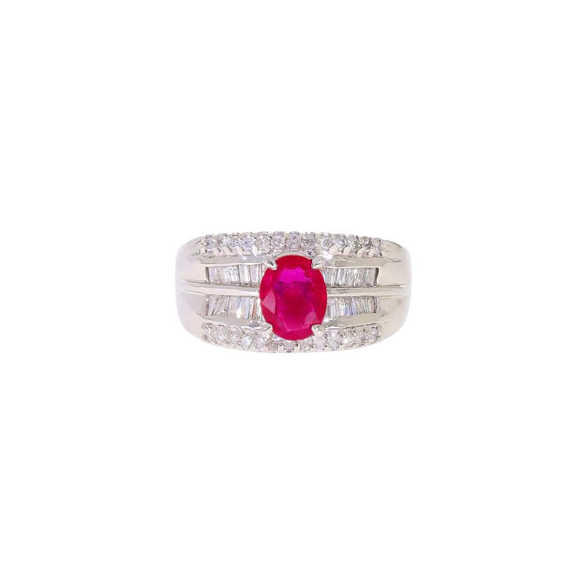/◎PT900ルビーダイヤリング1.08/D0.54ct//Aランク/59