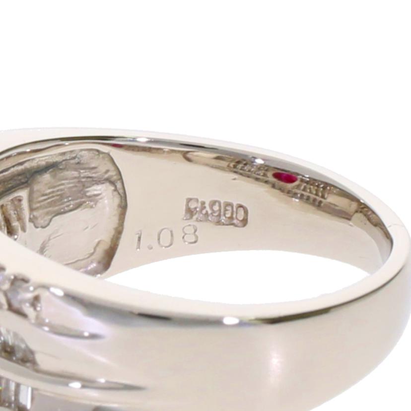 /◎PT900ルビーダイヤリング1.08/D0.54ct//Aランク/59