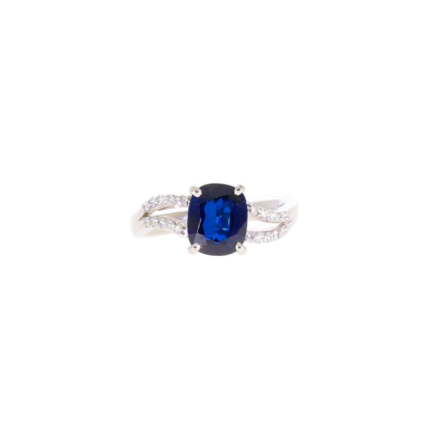 /◎PT900サファイアダイヤリング2.118/D0.16ct//Aランク/59