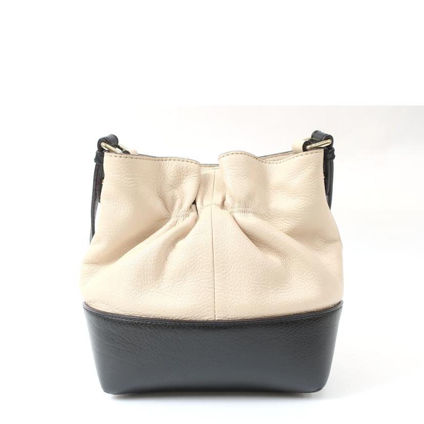 kate spade ケイトスペード/巾着ショルダーバッグ アイボリー×ブラック/PWRU3377//ABランク/65
