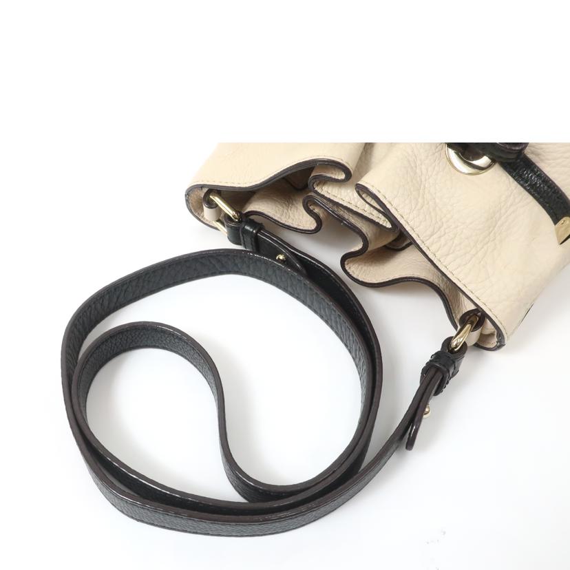 kate spade ケイトスペード/巾着ショルダーバッグ アイボリー×ブラック/PWRU3377//ABランク/65