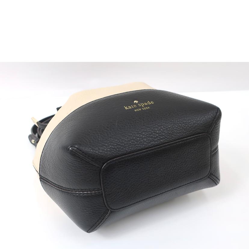 kate spade ケイトスペード/巾着ショルダーバッグ アイボリー×ブラック/PWRU3377//ABランク/65