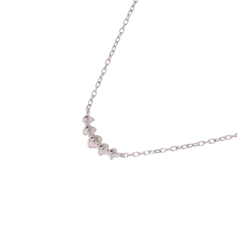 / K18WGダイヤネックレス0.10ct//ABランク/09