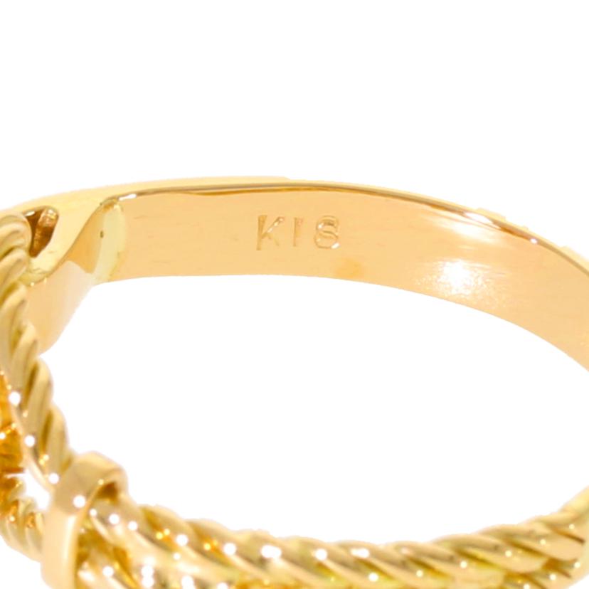 / K18色石リング//Aランク/76