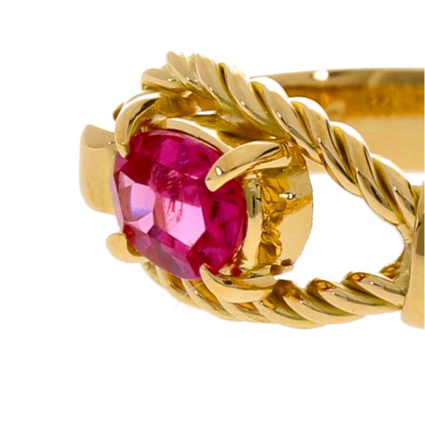 / K18色石リング//Aランク/76