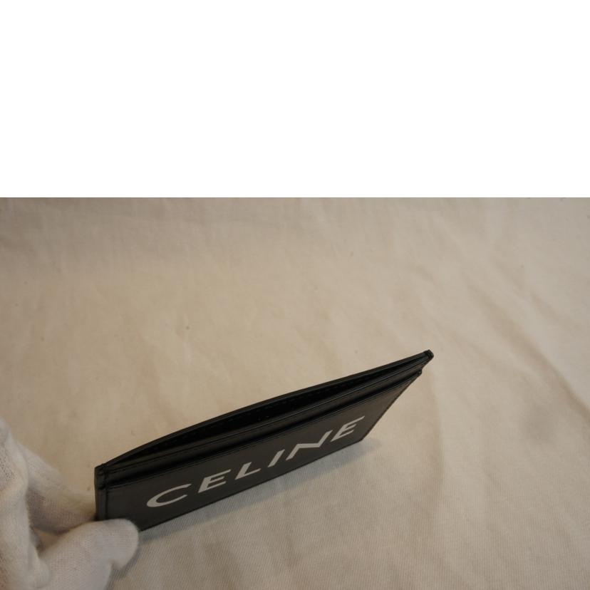 CELINE セリーヌ/ロゴレザーカードホルダー/パスケース//Aランク/92