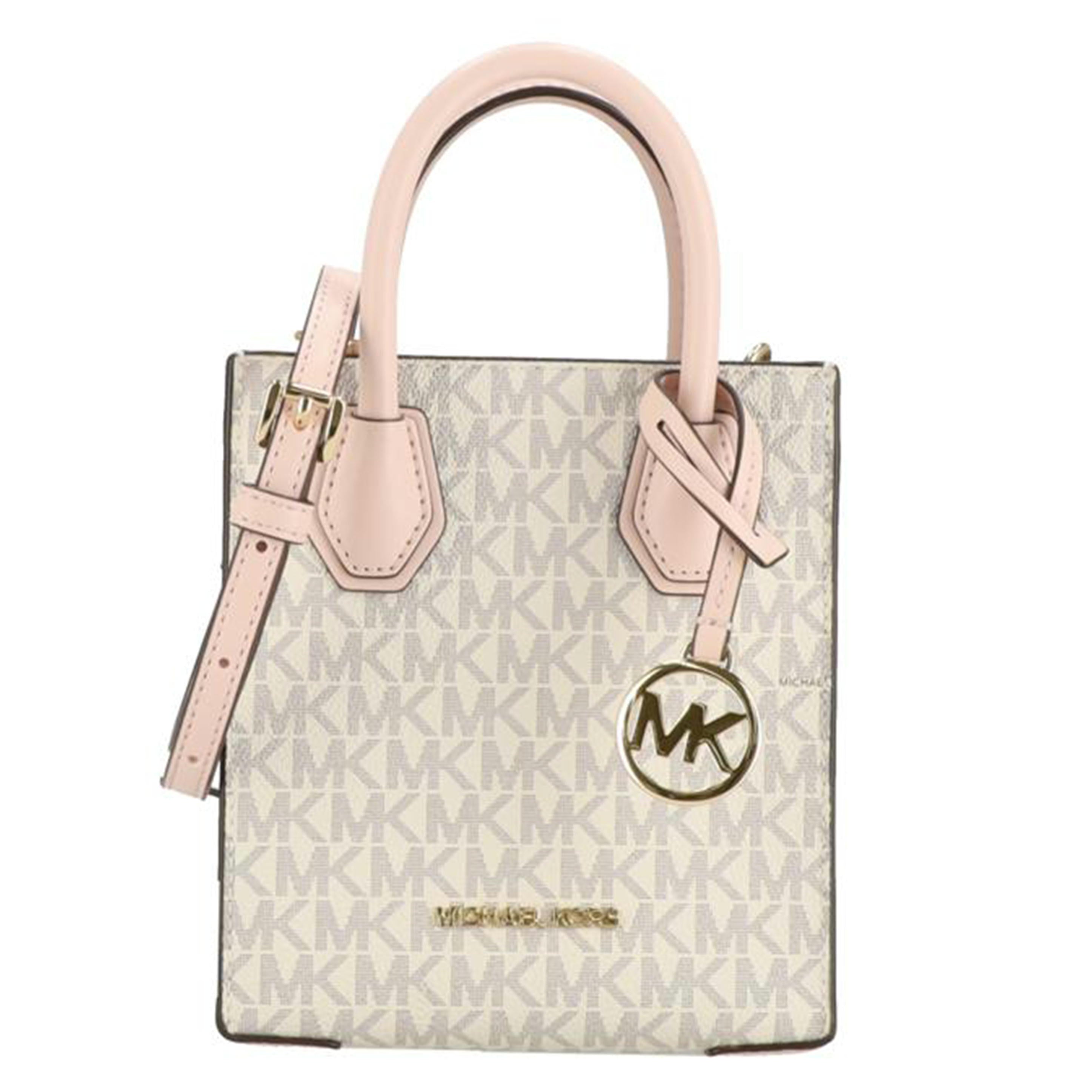 MICHAEL KORS マイケルコース/レザーロゴ柄2Wayハンド 白×ピンク//ABランク/42