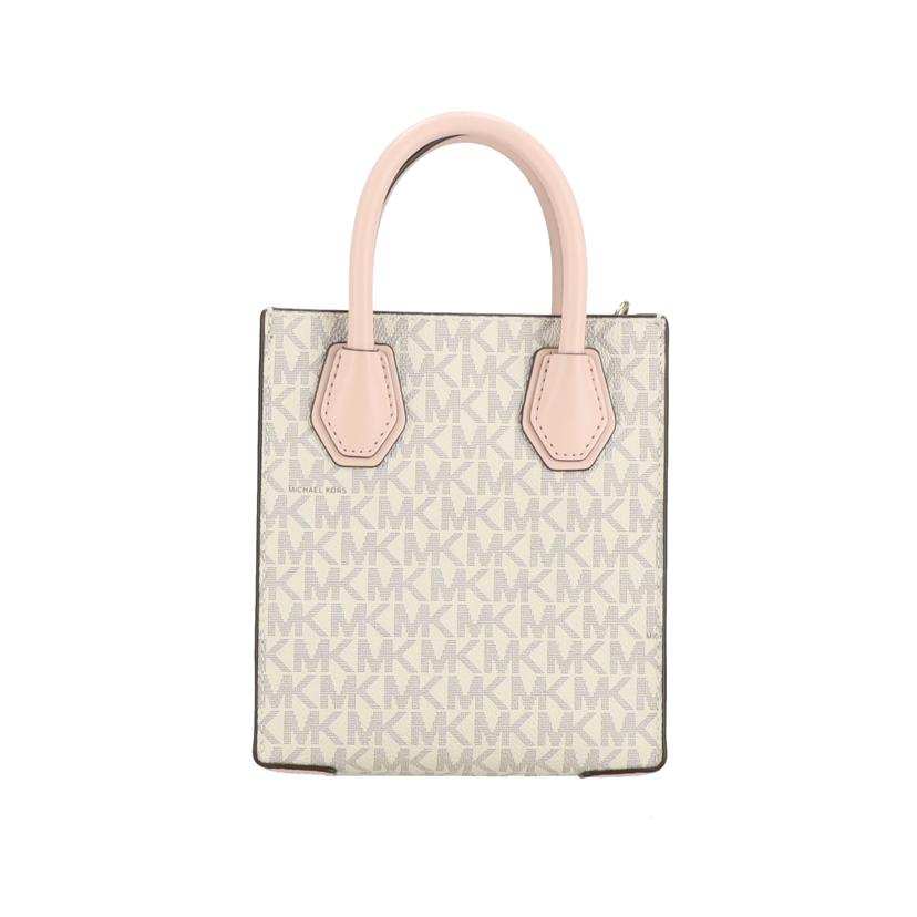 MICHAEL KORS マイケルコース/レザーロゴ柄2Wayハンド 白×ピンク//ABランク/42
