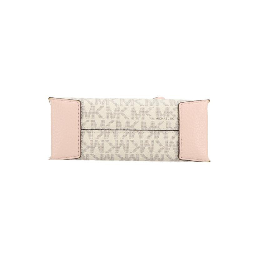 MICHAEL KORS マイケルコース/レザーロゴ柄2Wayハンド 白×ピンク//ABランク/42