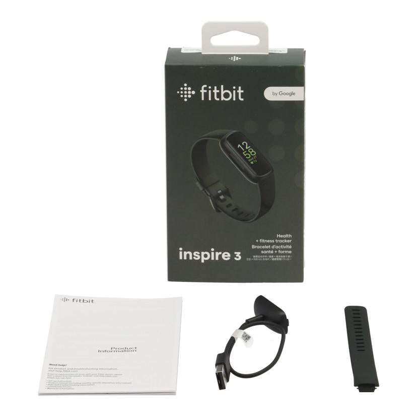 Fitbit フィットビット/スマートウォッチ/Inspire 3/FB424BKBK-FRCJK//3F59E39D5121/Bランク/62