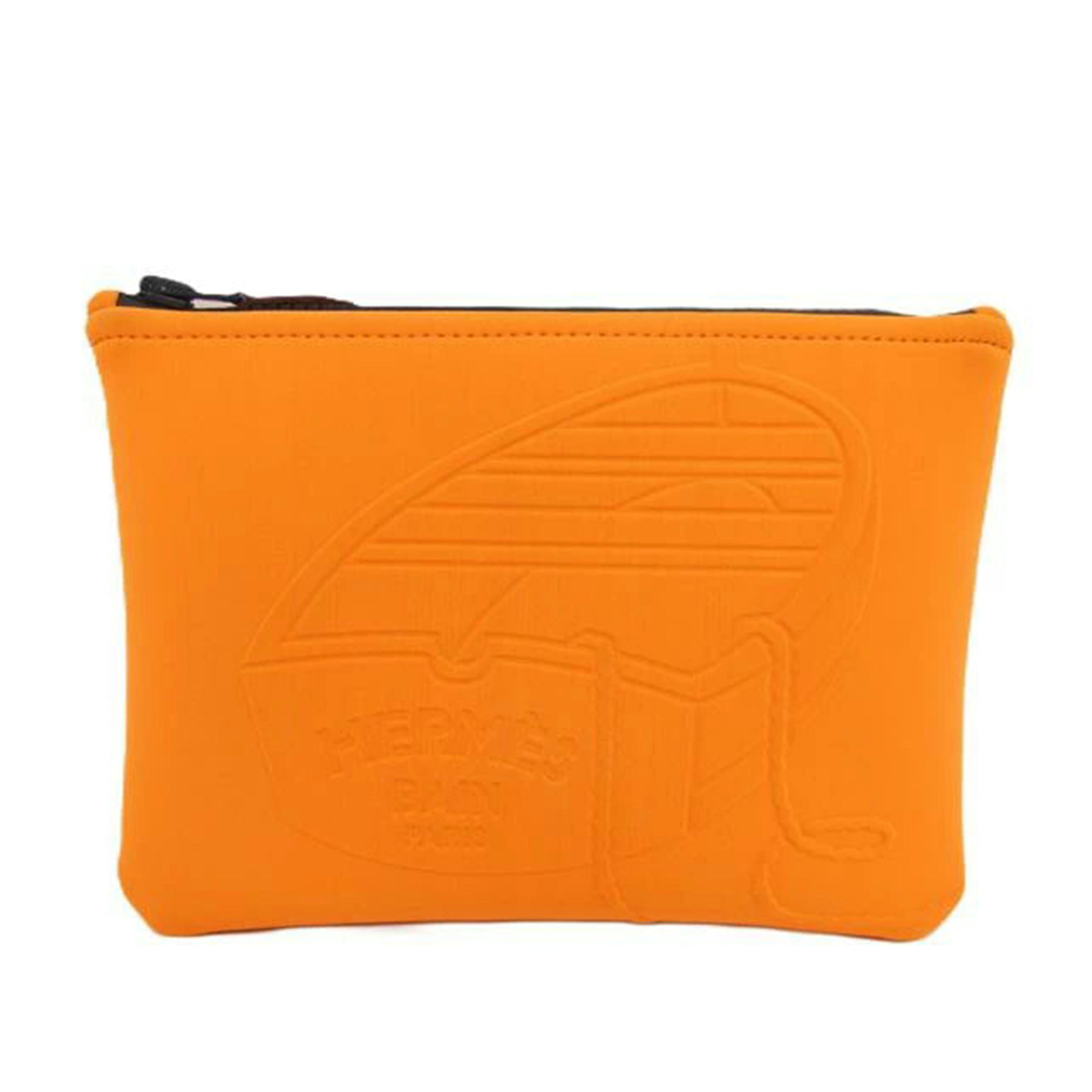 HERMES エルメス ポーチ/ネオバンPM/ポーチ/オレンジ ナイロン×ポリウレタン//SAランク/04