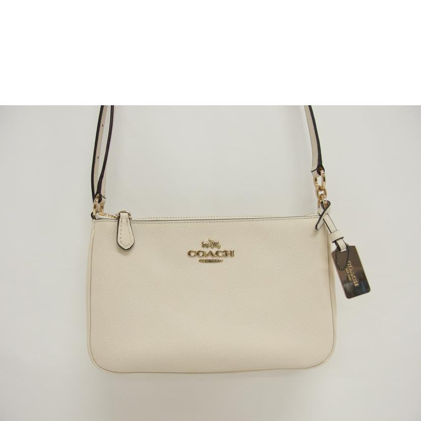 COACH コーチ/レザー/ロゴショルダーバッグ/アイボリー/34444//K14**/ABランク/04
