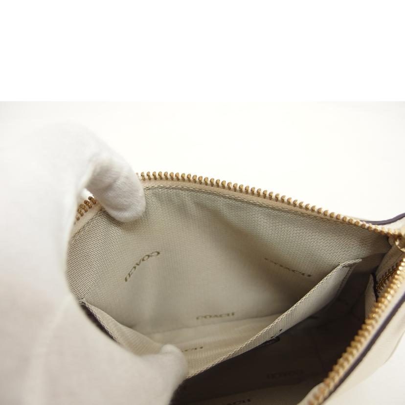 COACH コーチ/レザー/ロゴショルダーバッグ/アイボリー/34444//K14**/ABランク/04