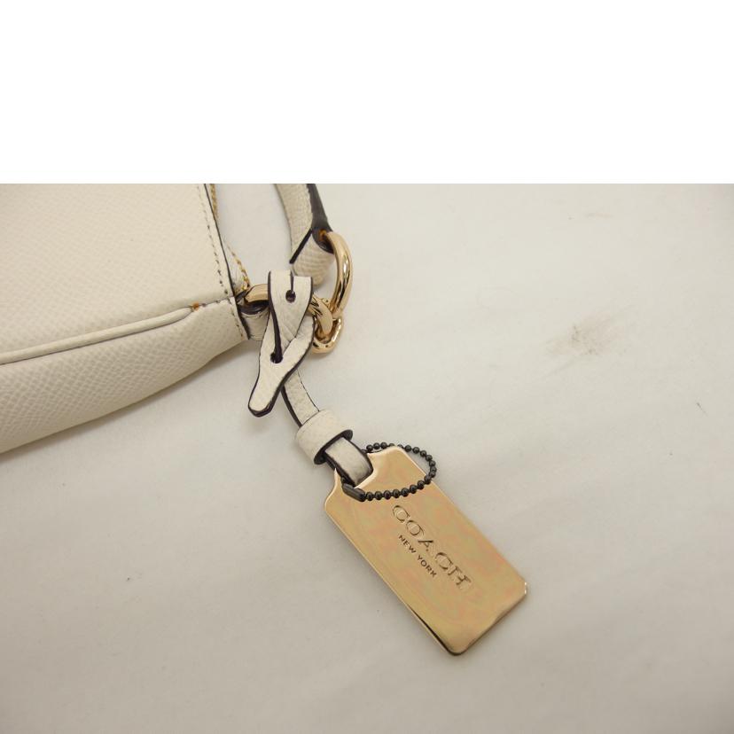 COACH コーチ/レザー/ロゴショルダーバッグ/アイボリー/34444//K14**/ABランク/04