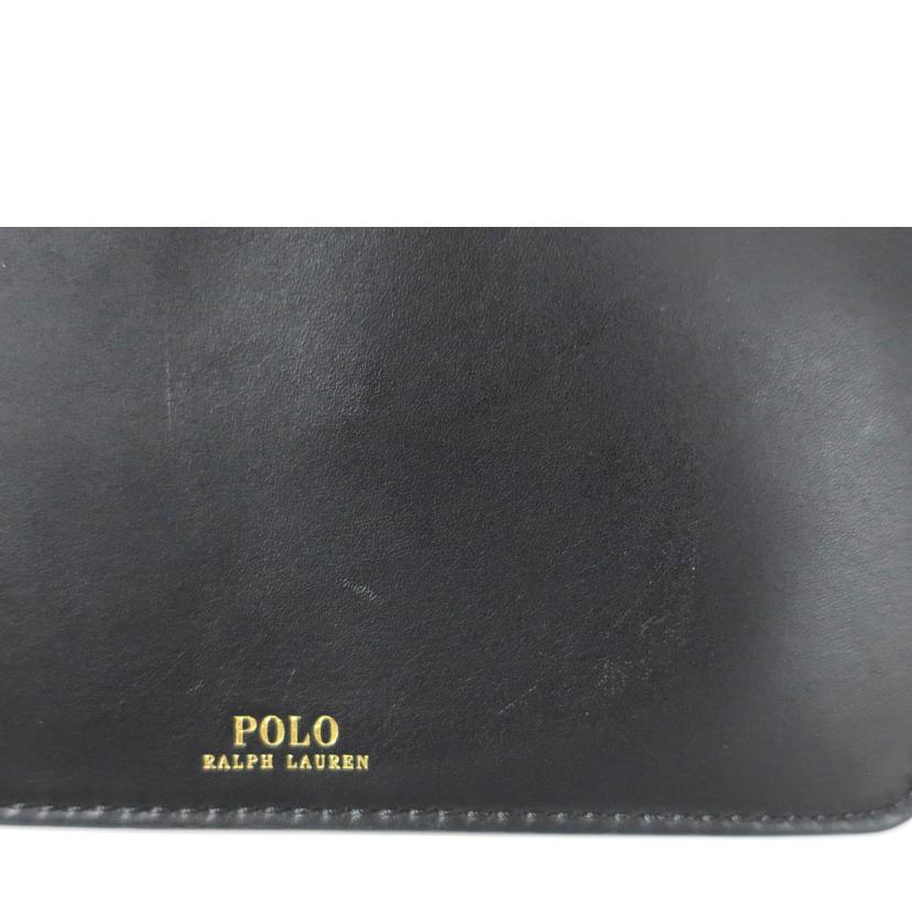 POLO RALPH LAUREN ラルフローレン/巾着ショルダーバッグ レディース 透かし模様 ブラック//Aランク/65