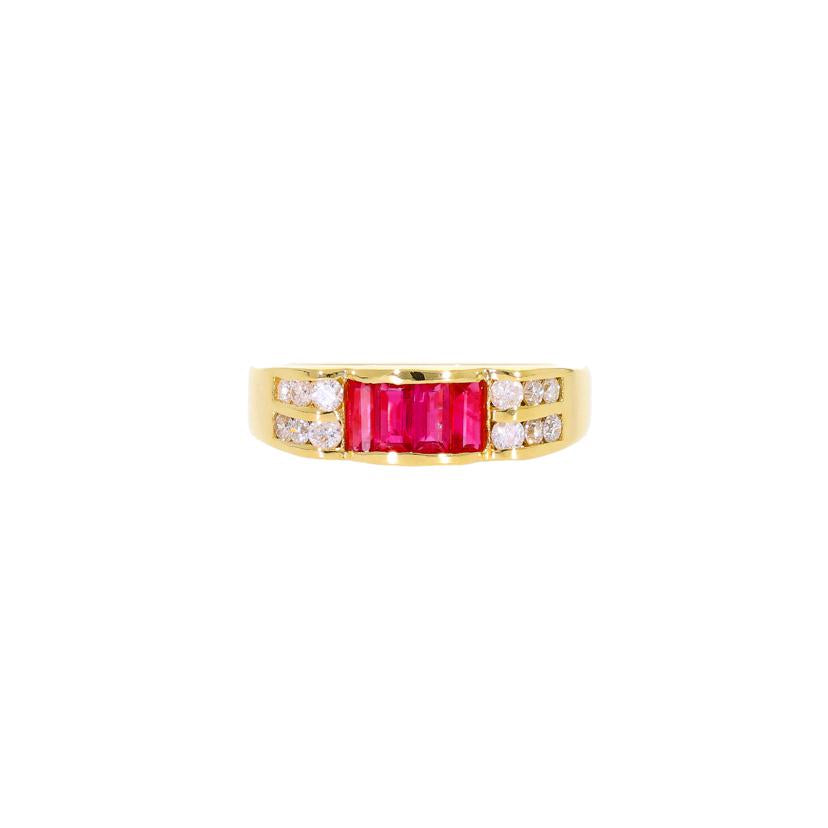 / K18ルビーダイヤリング0.70/D0.28ct//Aランク/05