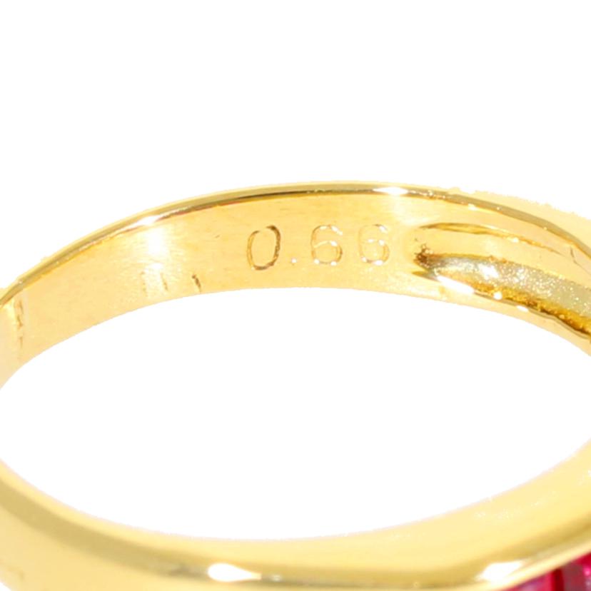 / K18ルビーリング0.66ct//Aランク/76