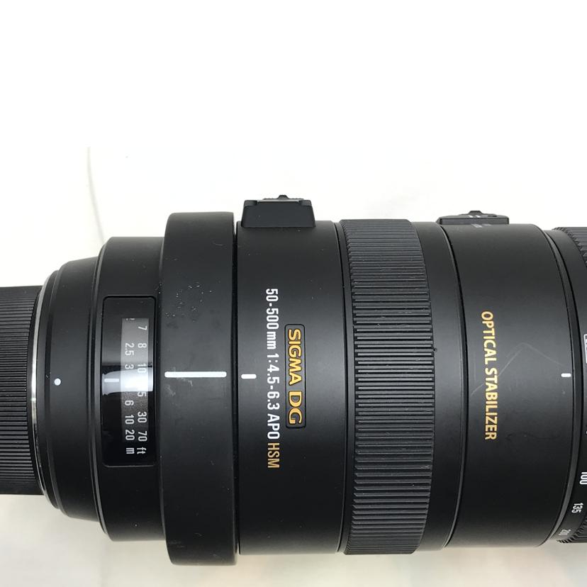 Sigma シグマ/超望遠ズームレンズ/APO 50-500mm F4.5-6.3 DG OS HSM//15550418/ABランク/51
