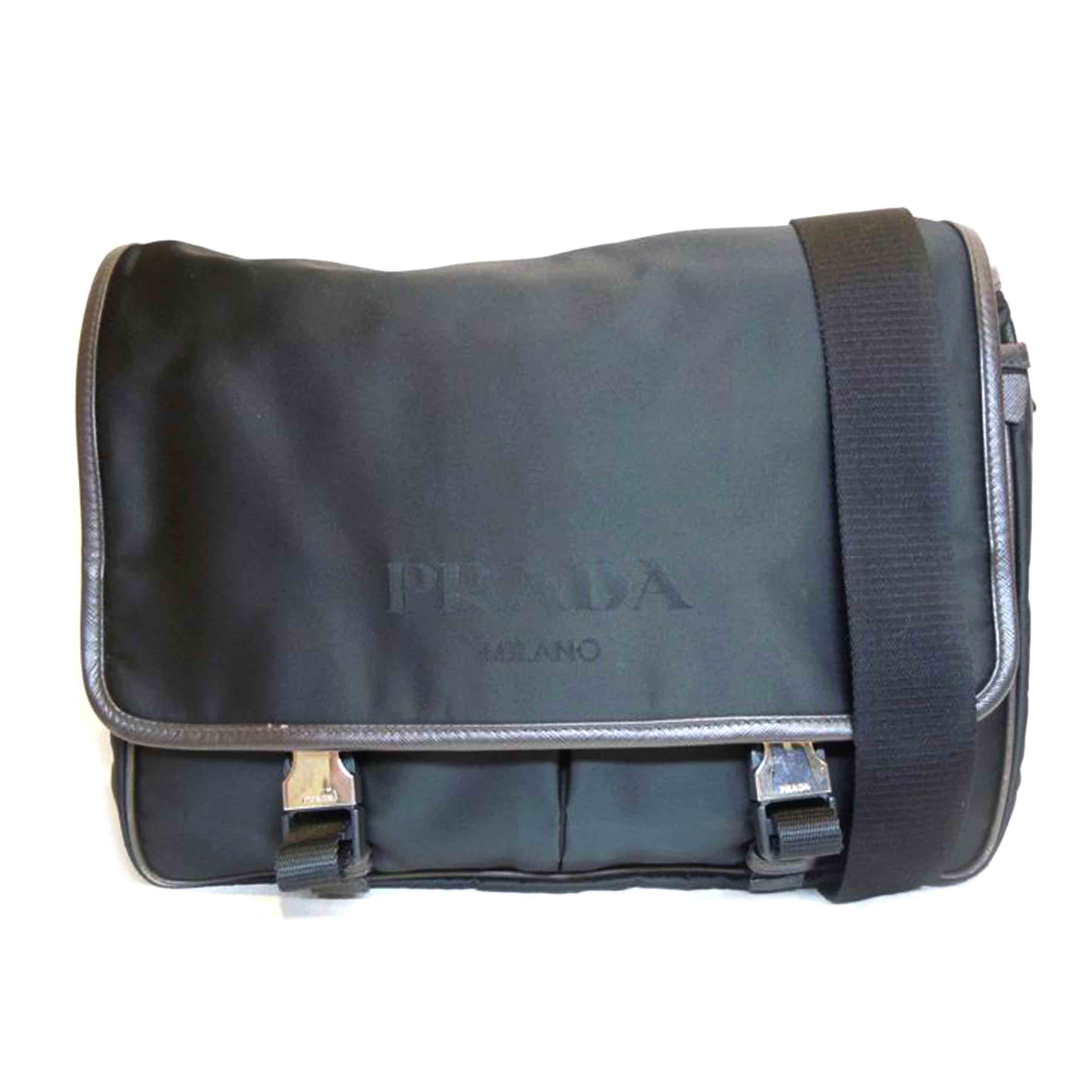 PRADA プラダ/クロスボディメッセンジャーショルダーバッグブラック/2VD768//165/Aランク/92