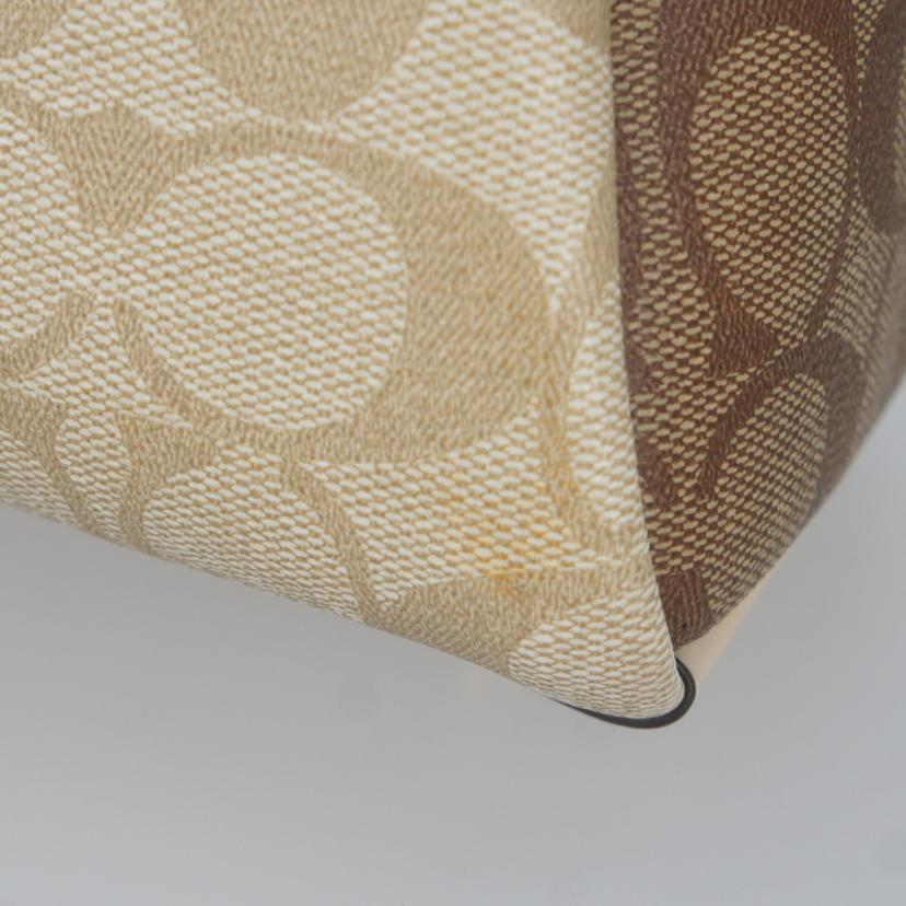 COACH コーチ/シグネチャー2Wayハンド/アイボリー/F2348//CH2**/Bランク/93