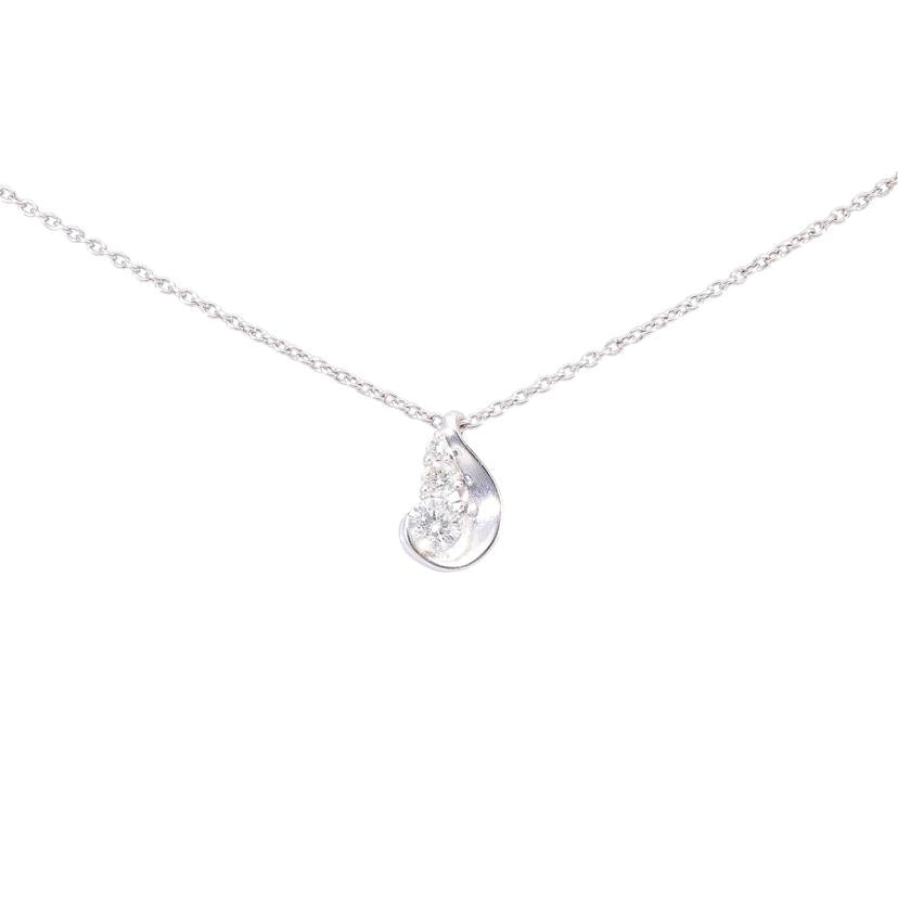 / K18WGダイヤネックレス0.14ct//Aランク/76